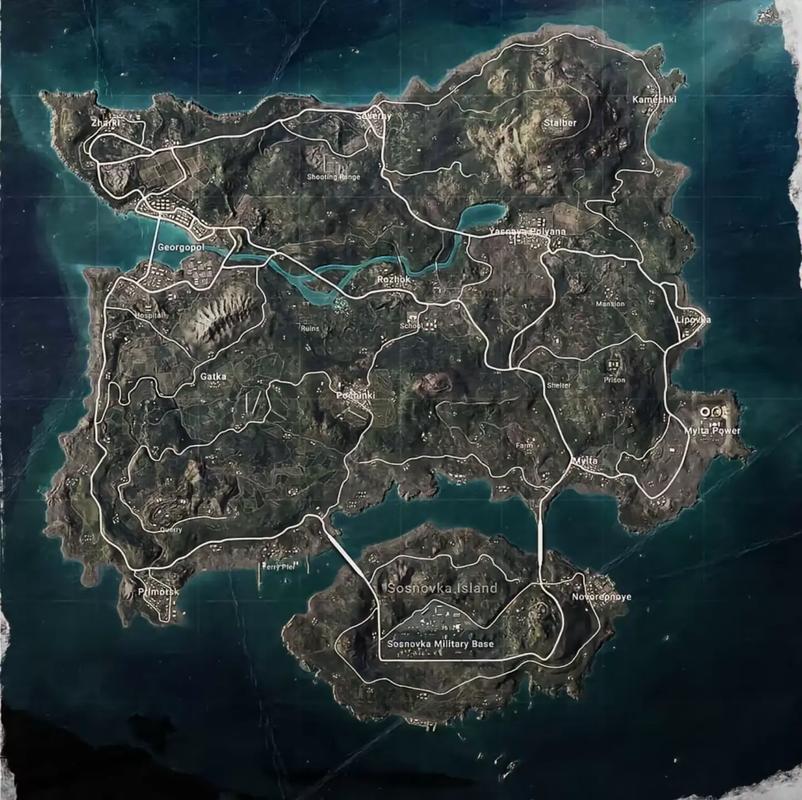 绝地求生海岛地图