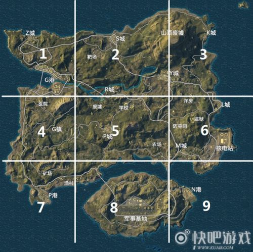 绝地求生海岛地图
